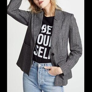 Valencia & Vine ShopBop Gray Tailored Classic Slim Blazer NWT Medium